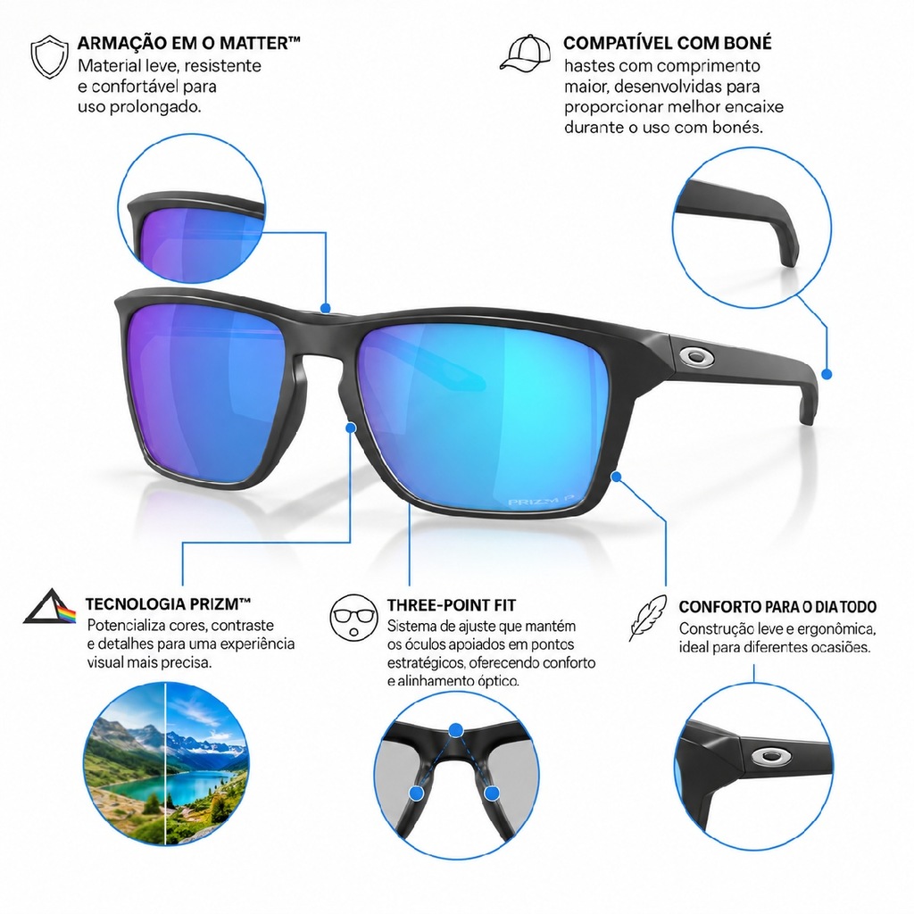Imagem 3 do produto Óculos de Sol Unissex Oakley Sylas