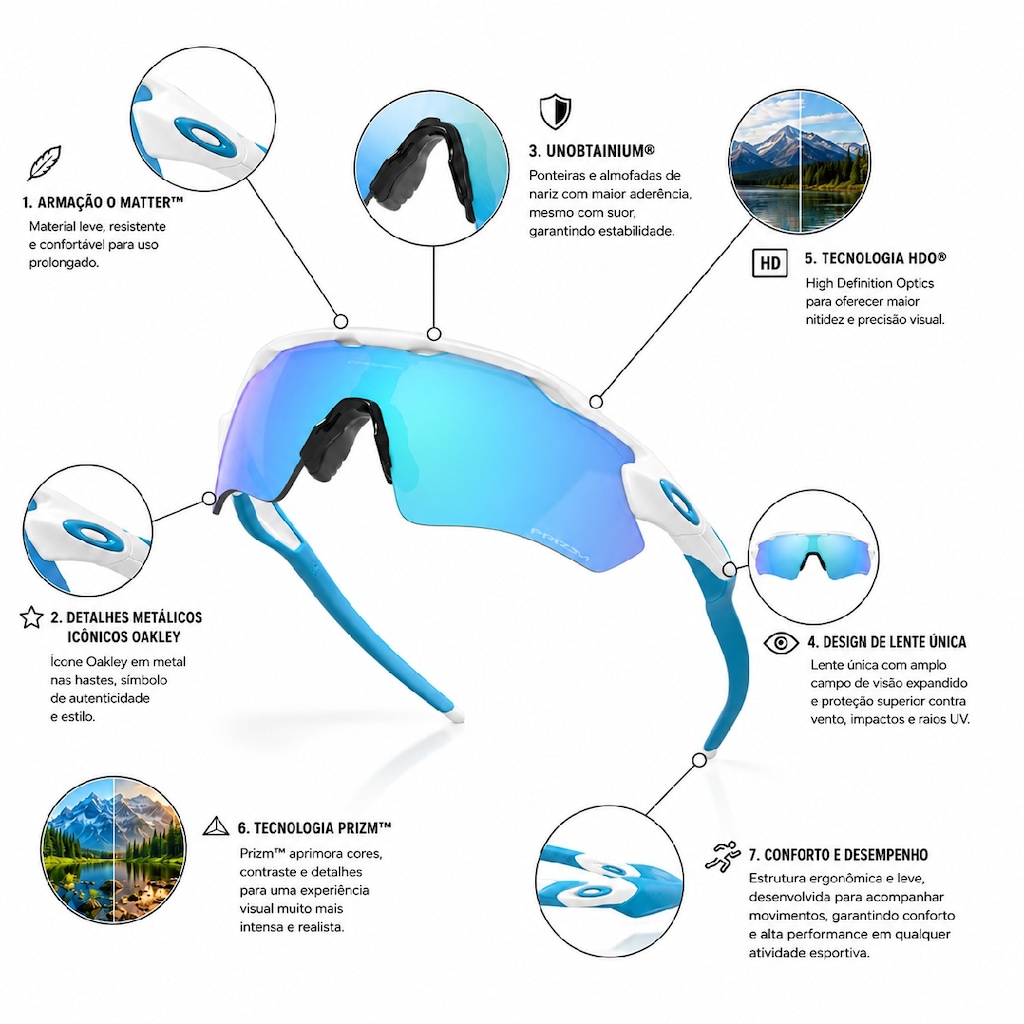 Imagem 3 do produto Óculos de Sol Unissex Oakley Radar EV Patch
