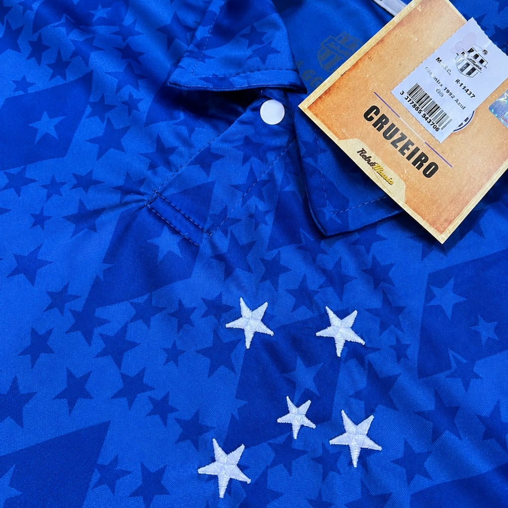 Imagem 3 do produto Camisa Polo do Cruzeiro Retrô Copa do Brasil 1993 RetrôMania - Masculina
