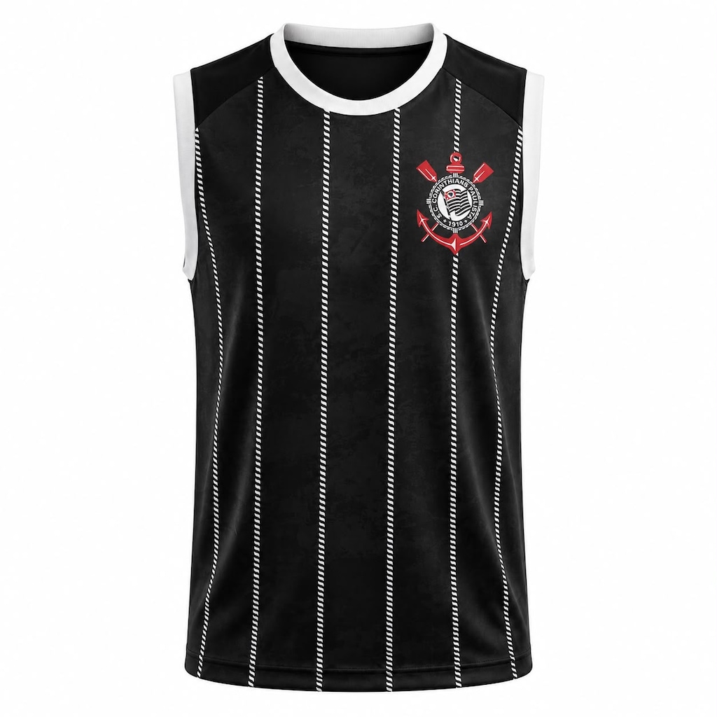Imagem 1 do produto Camisa Regata do Corinthians Nós Classic Coimbra Listrada - Masculina