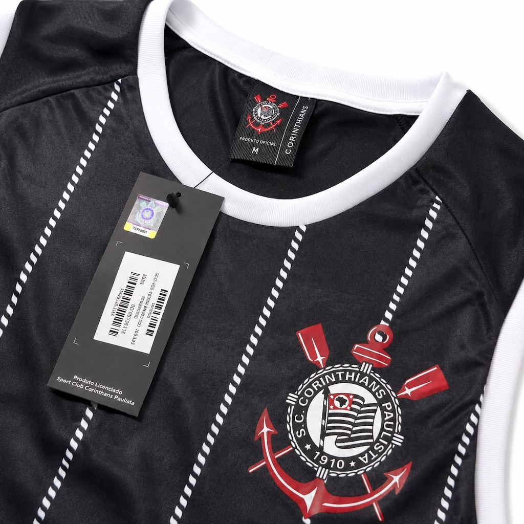 Imagem 3 do produto Camisa Regata do Corinthians Nós Classic Coimbra Listrada - Masculina