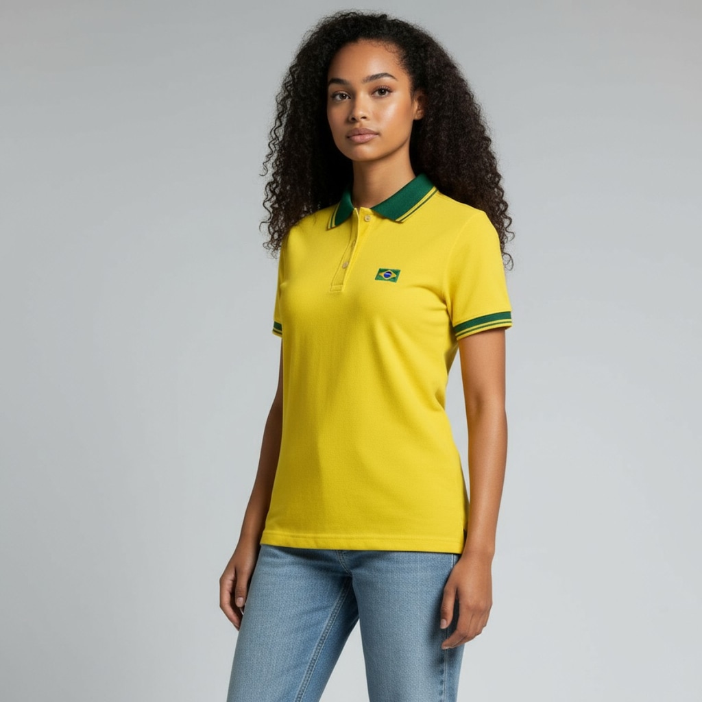 Imagem 2 do produto Camisa Polo do Brasil Piquet Olden Sports - Feminina