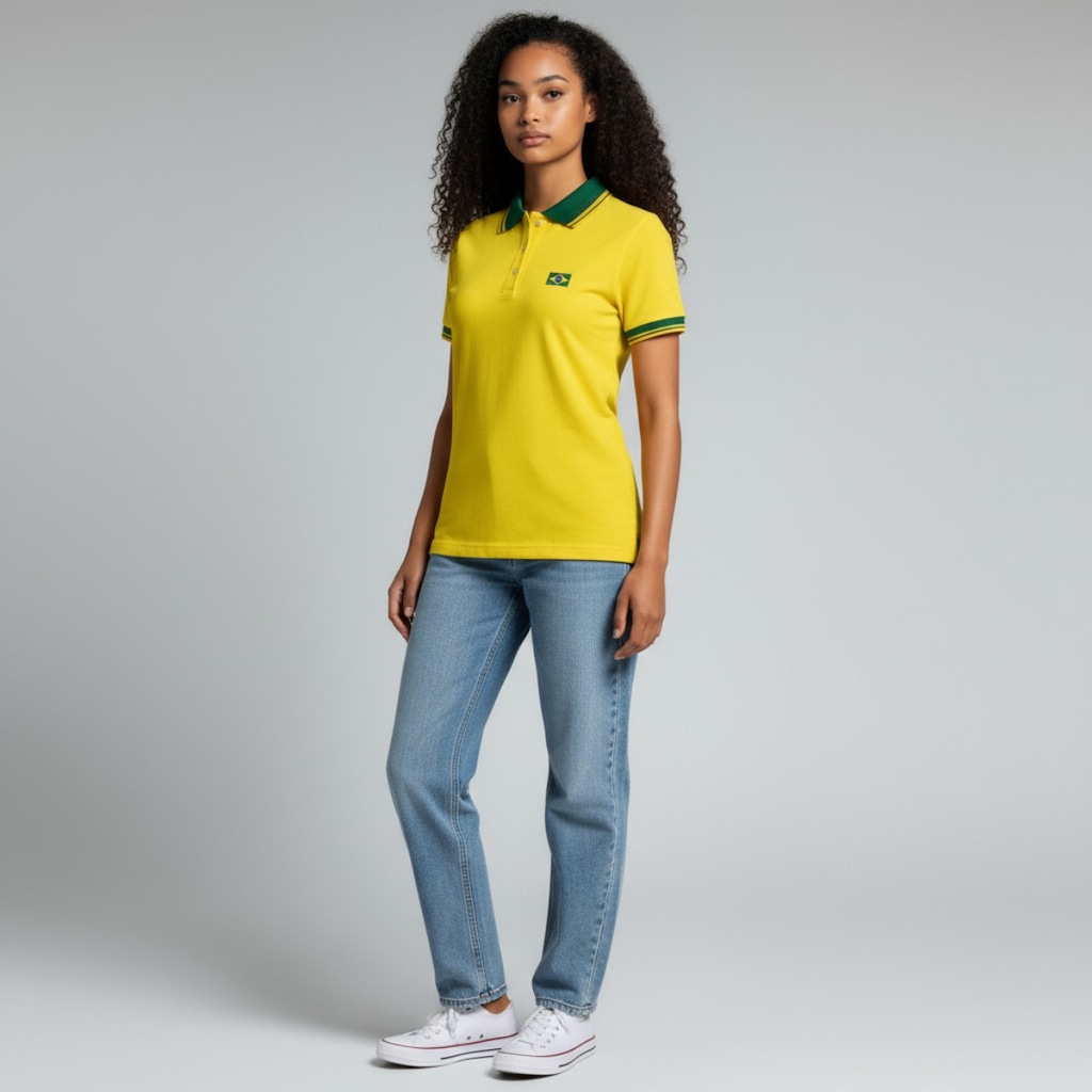 Imagem 3 do produto Camisa Polo do Brasil Piquet Olden Sports - Feminina