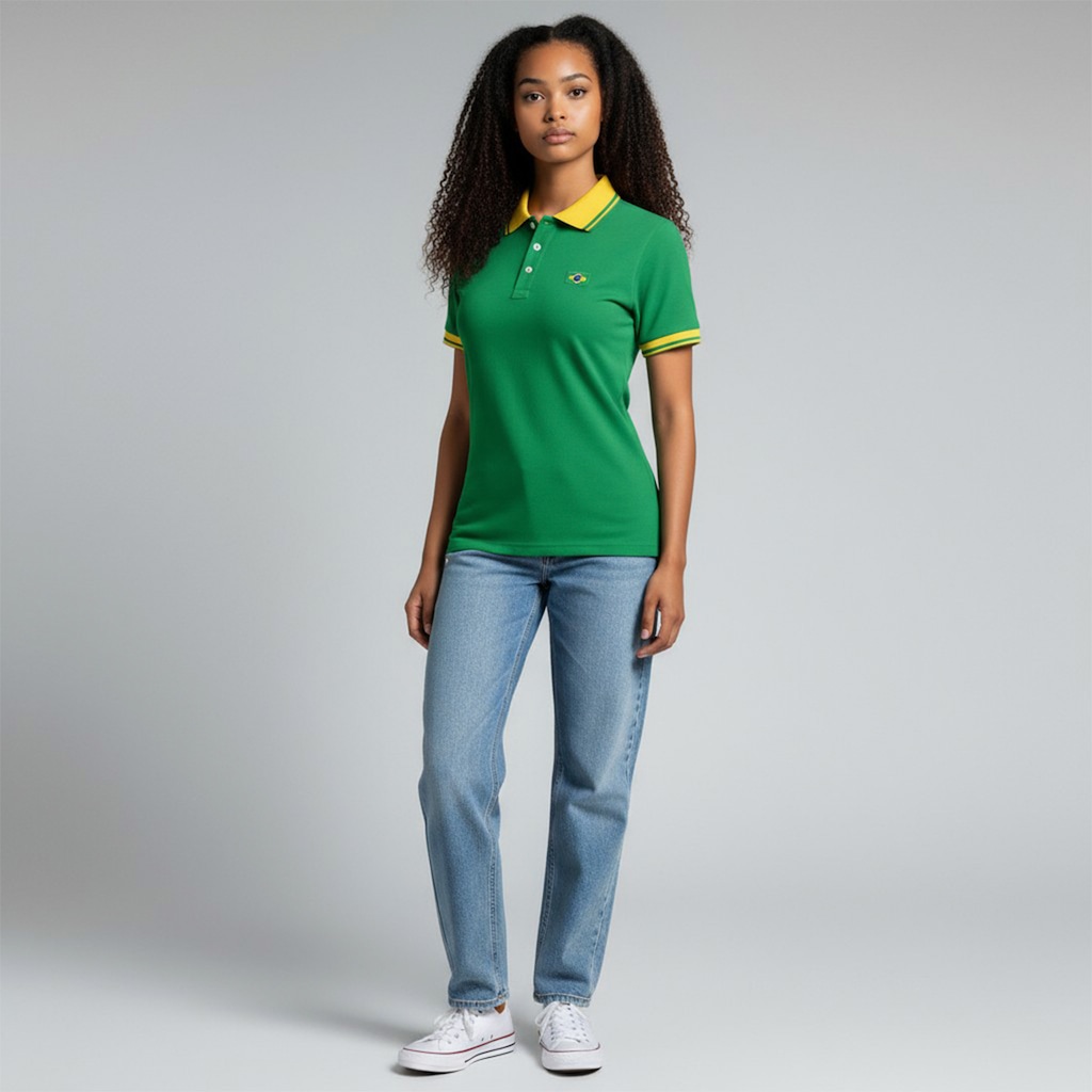 Imagem 3 do produto Camisa Polo do Brasil Piquet Olden Sports - Feminina