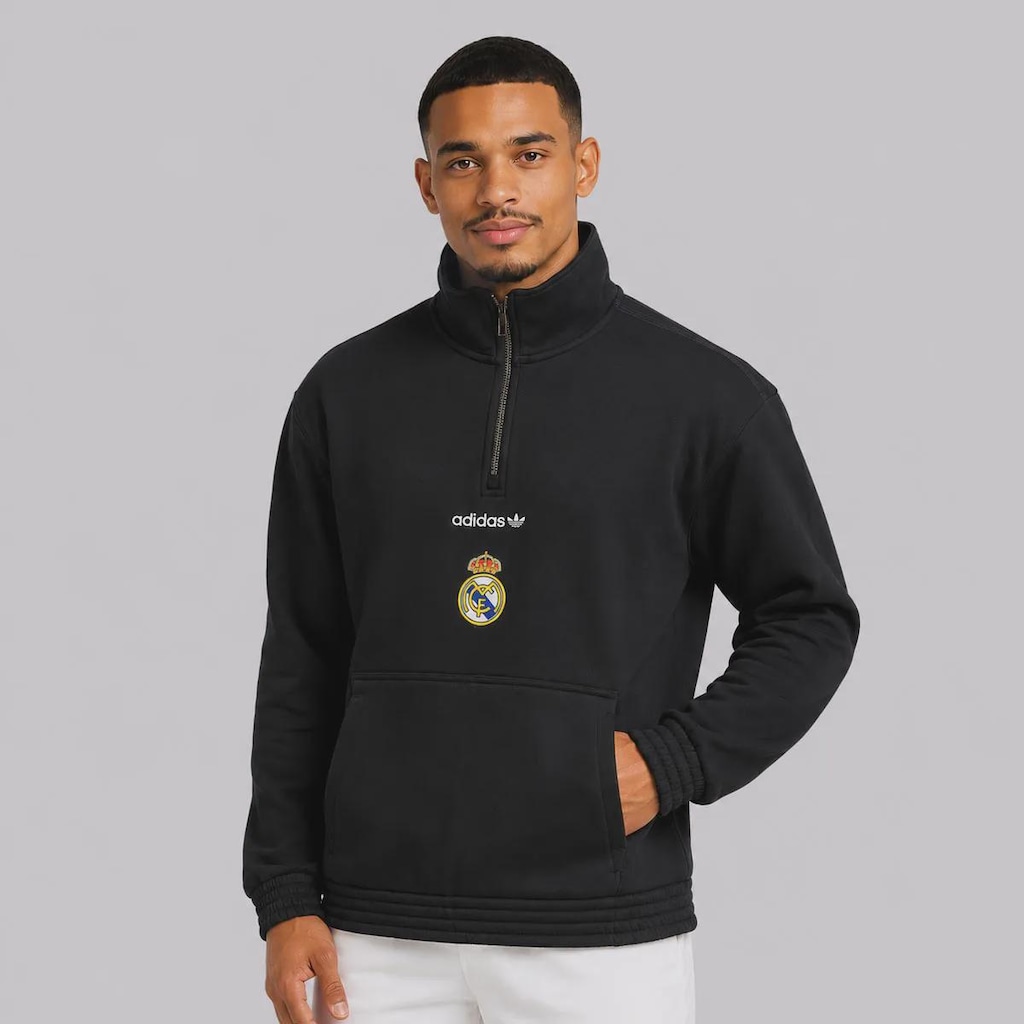 Imagem 2 do produto Blusão de Moletom Real Madrid Hzip EQT adidas Masculino