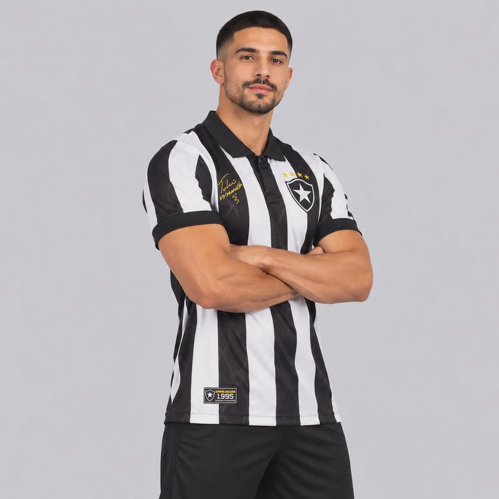 Imagem 2 do produto Camisa do Botafogo Retrô 1995 Túlio Maravilha 7 Jacquard Masculina