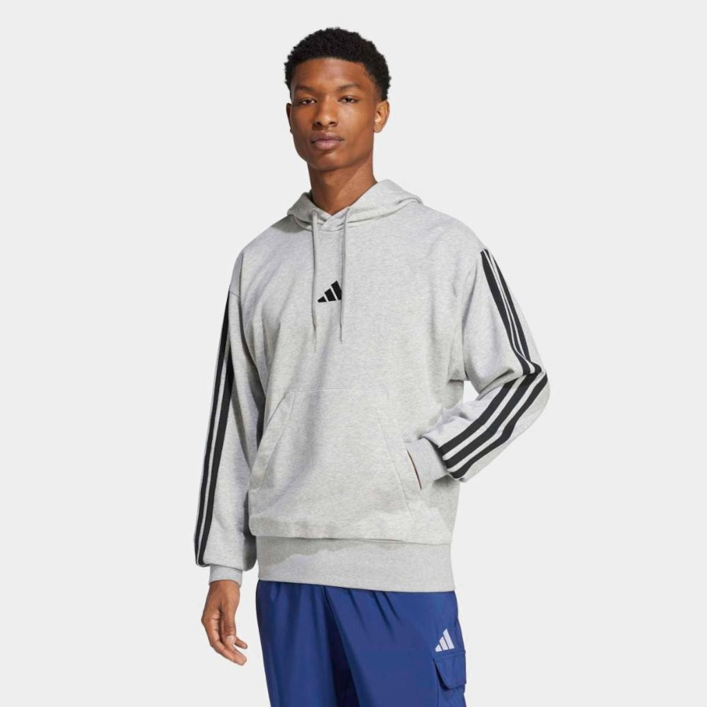 Imagem 1 do produto Blusão de Moletom adidas 3 Stripes Masculino