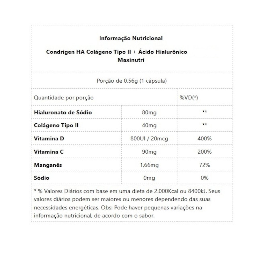 Imagem 2 do produto Condrigen Ultra Colágeno Tipo II + MDK - 30 cápsulas