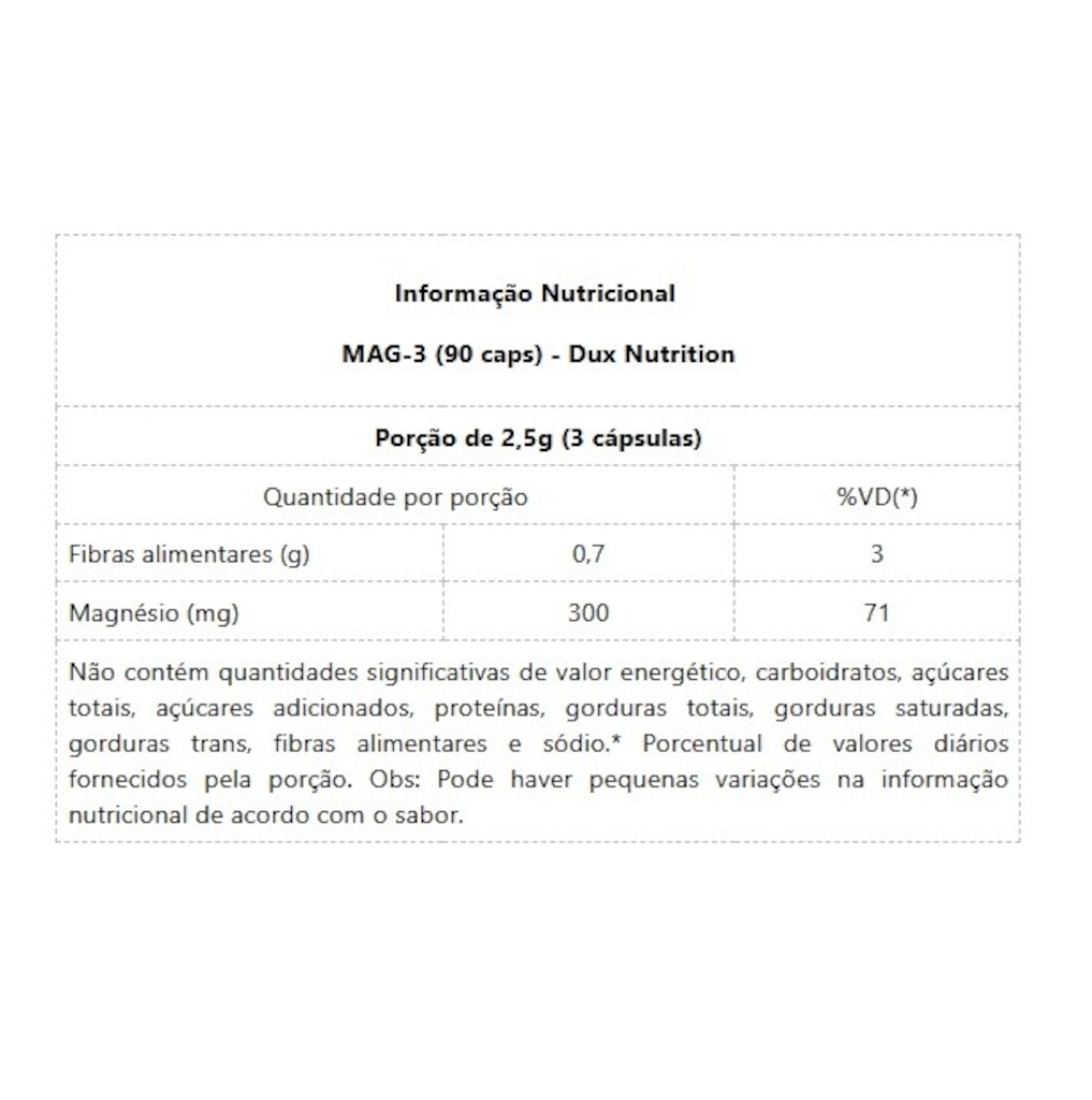 Imagem 2 do produto Magnésio MAG-3 Complex DUX Human Health 90 caps