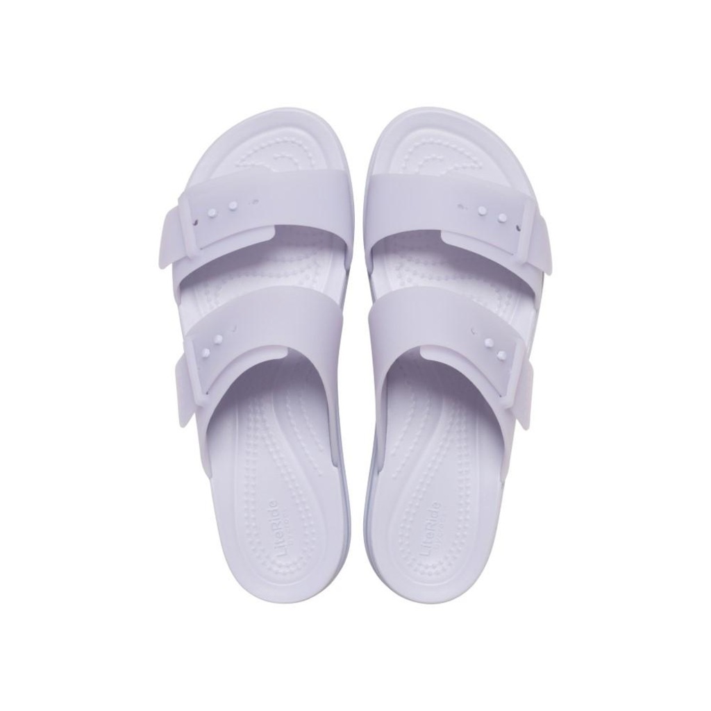 Imagem 5 do produto Sandália Crocs Brooklyn Buckle Frosted Low Wedge Purple Moon - Unissex