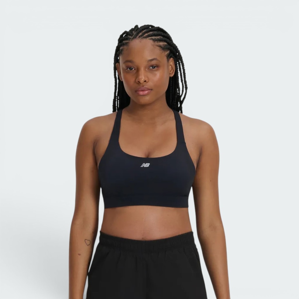 Imagem 1 do produto Top New Balance Essentials Run Sustentação Média Feminino