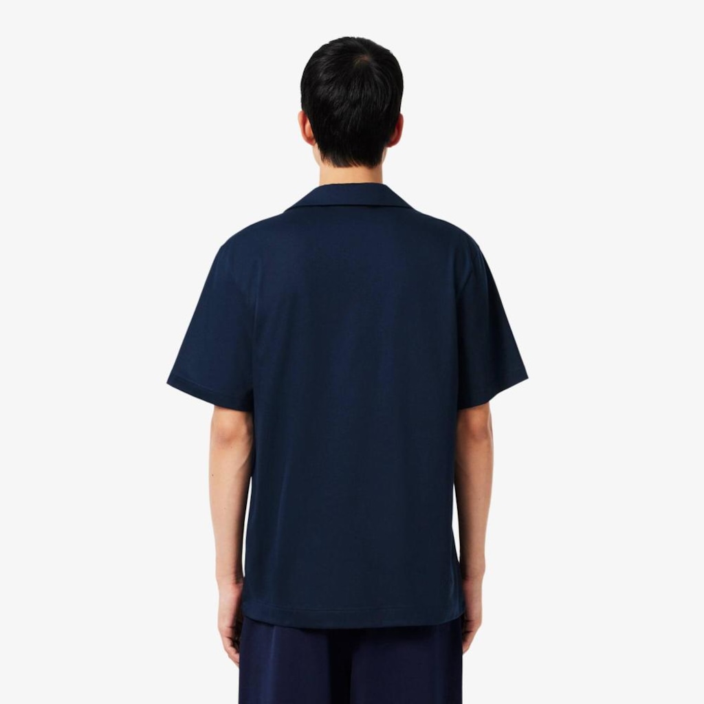 Imagem 3 do produto Camisa Polo Lacoste Bordada Paris Classic Fit de Gola Aberta