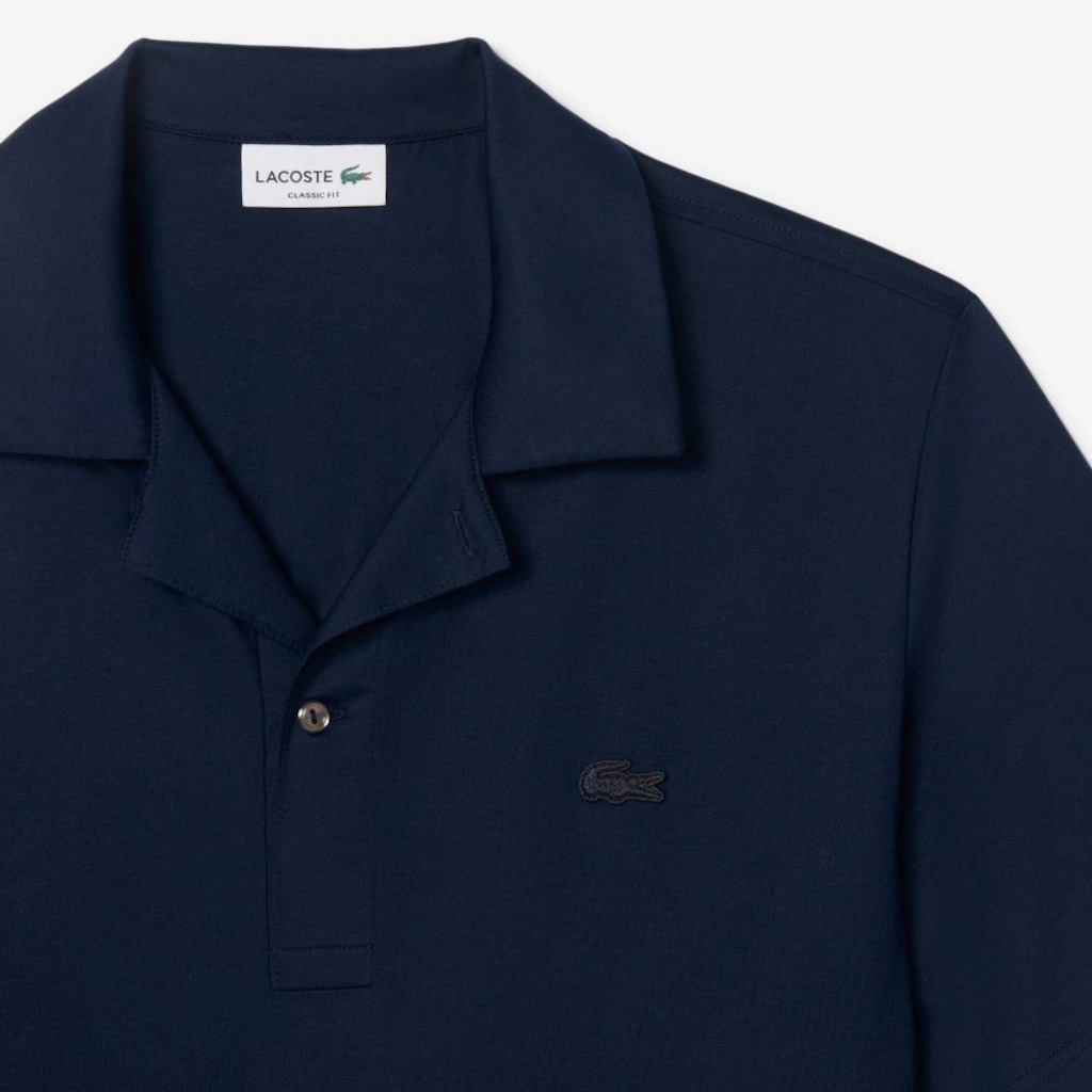 Imagem 5 do produto Camisa Polo Lacoste Bordada Paris Classic Fit de Gola Aberta
