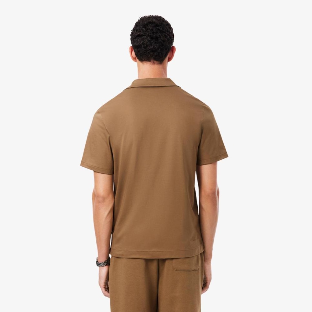 Imagem 3 do produto Camisa Polo Lacoste Bordada Paris Classic Fit de Gola Aberta