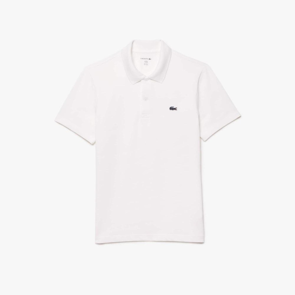 Camisa polo de algodão misto de caimento regular - Foto 4