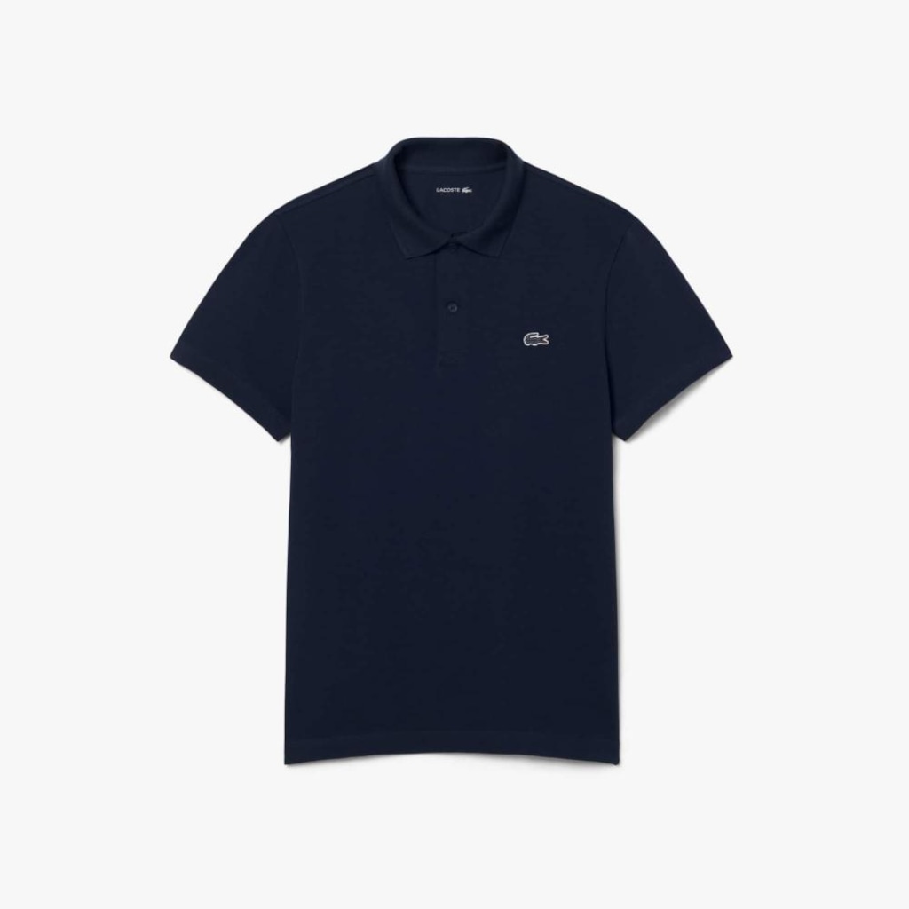 Camisa polo de algodão misto de caimento regular - Foto 4