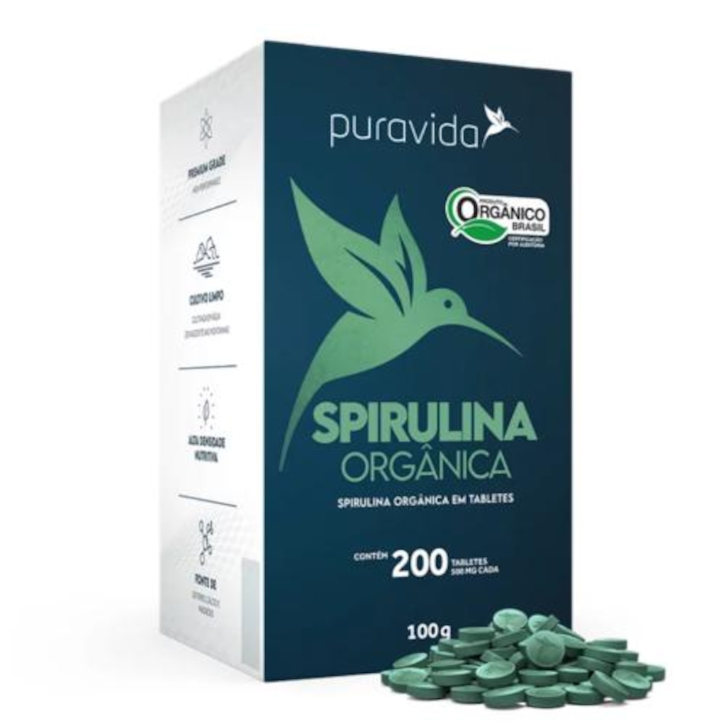 Imagem 1 do produto Spirulina Premium (200 Tabletes) - Pura vida