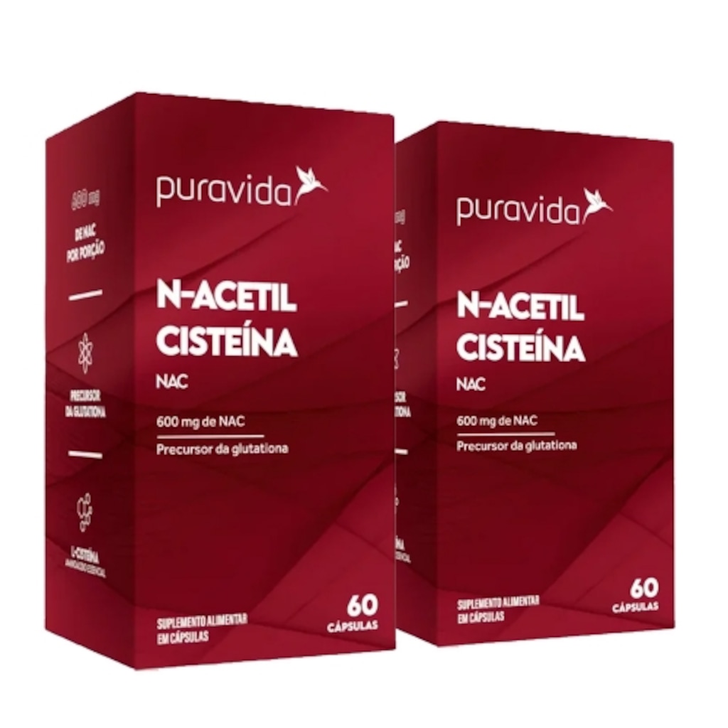 Imagem 1 do produto Kit 2un N-Acetil Cisteína (60caps) - Pura Vida