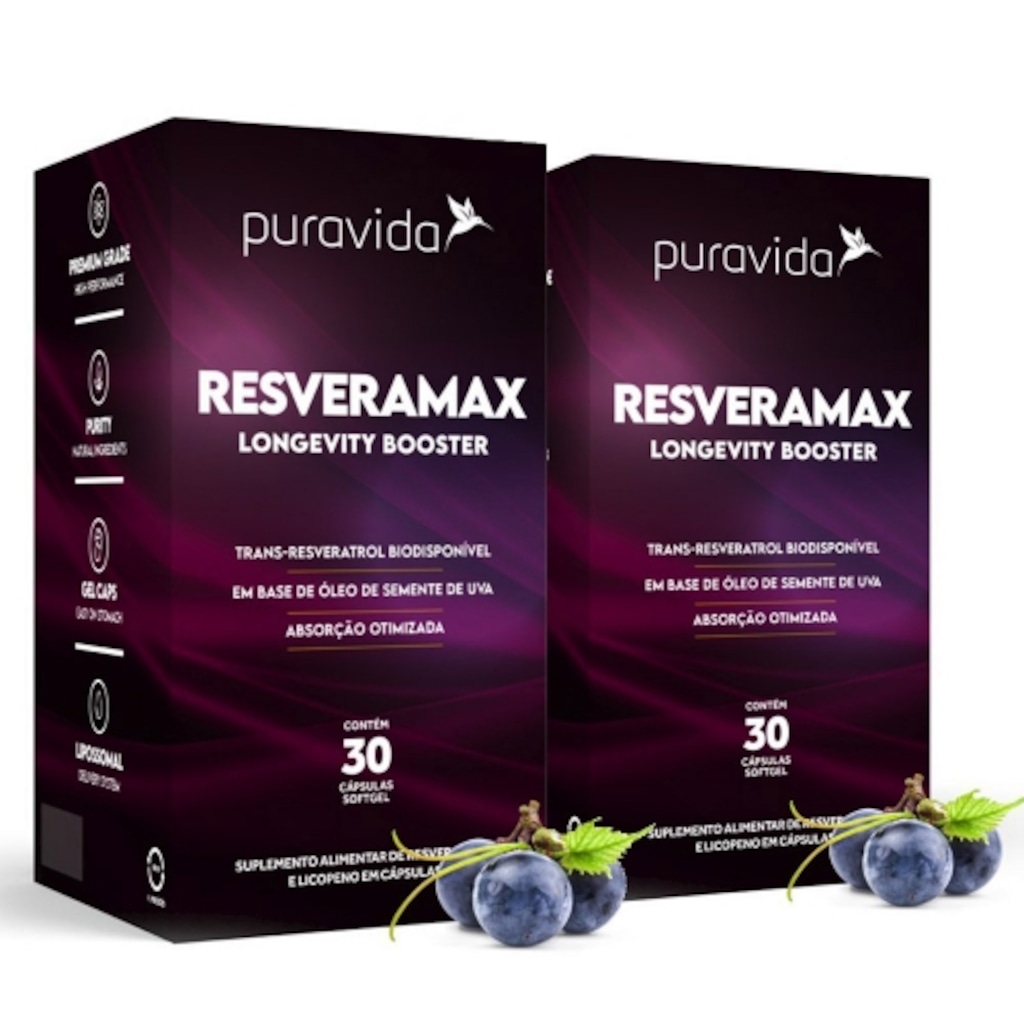 Imagem 1 do produto Kit 2 un Resveramax (30 Cápsulas) - Pura Vida
