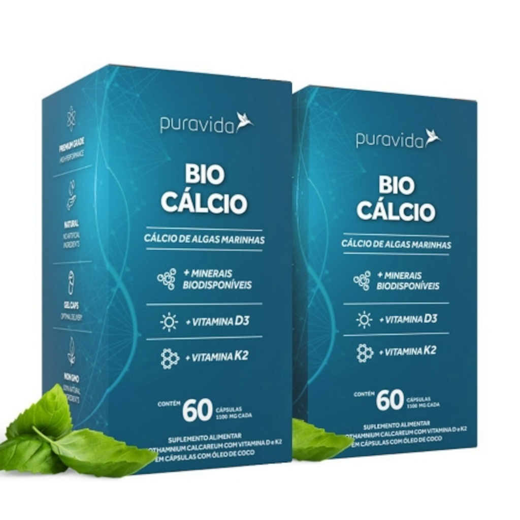 Imagem 1 do produto Kit 2 un Bio Cálcio (60 Cápsulas) - Pura Vida