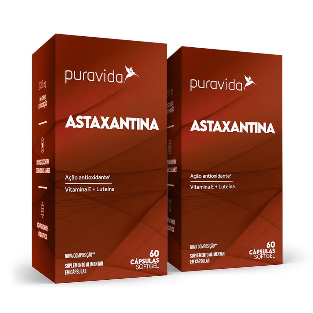 Imagem 1 do produto Kit 2 un Astaxantina (60 Cápsulas) - Pura Vida