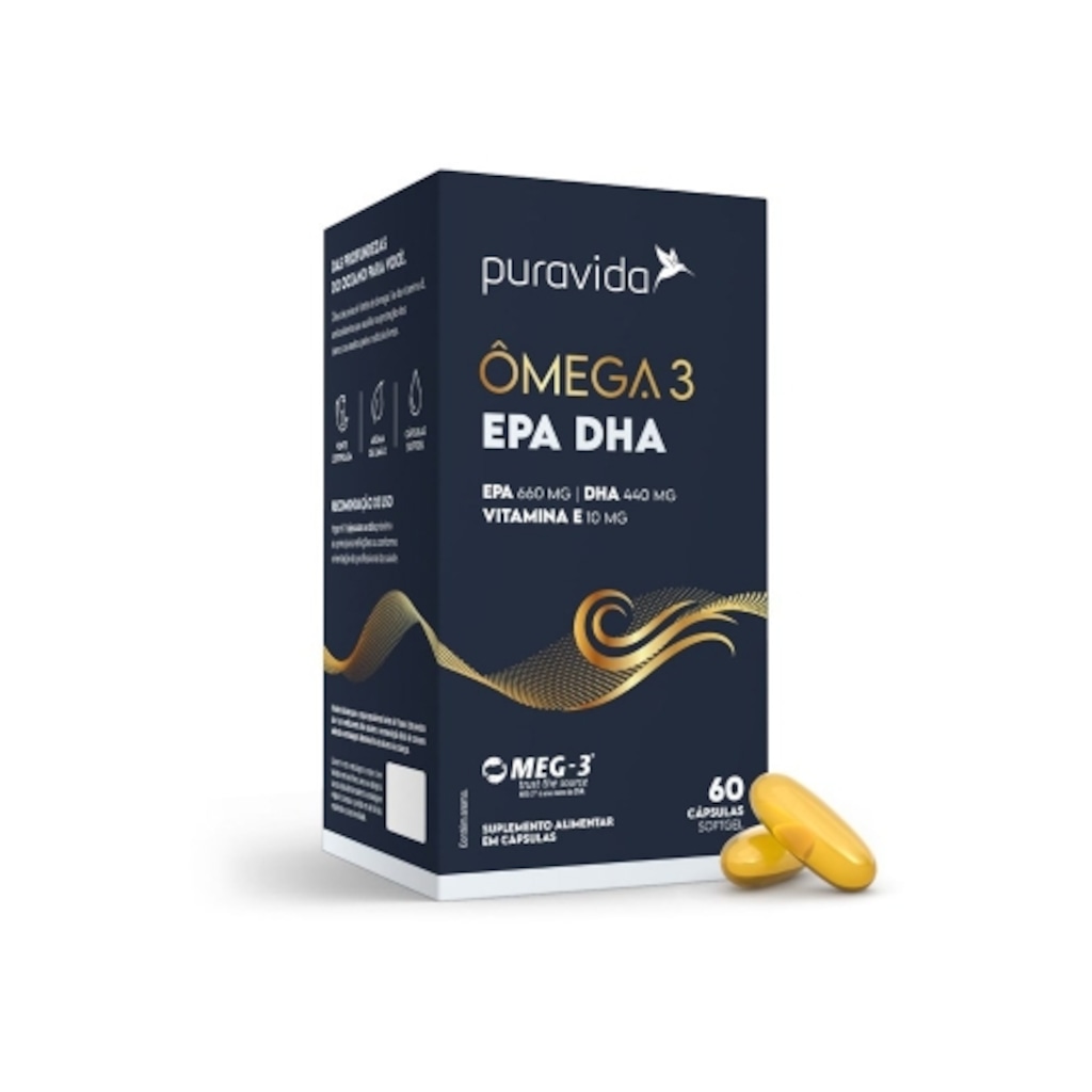 Imagem 1 do produto Ômega 3 EPA DHA (60caps) - Pura Vida