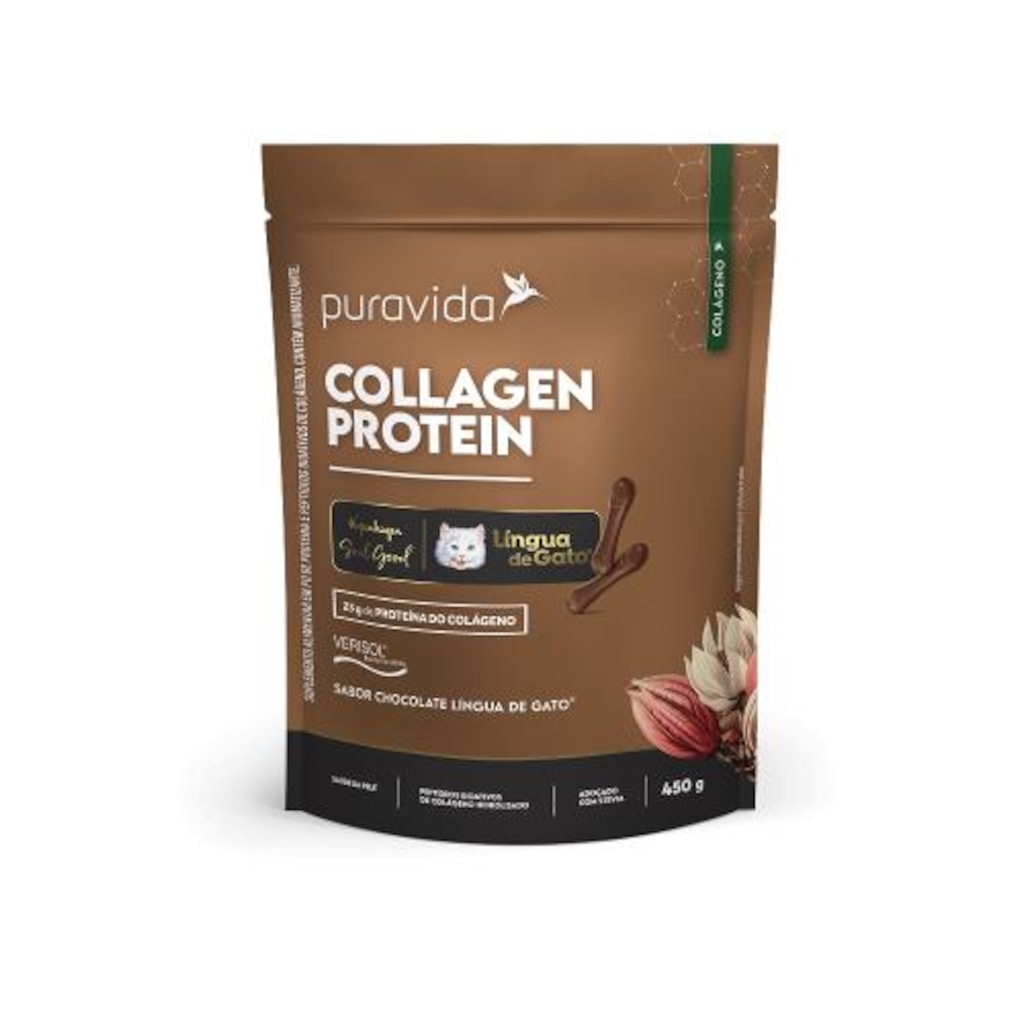 Imagem 1 do produto Collagen Protein Sabor Língua de Gato (450g) - Pura Vida
