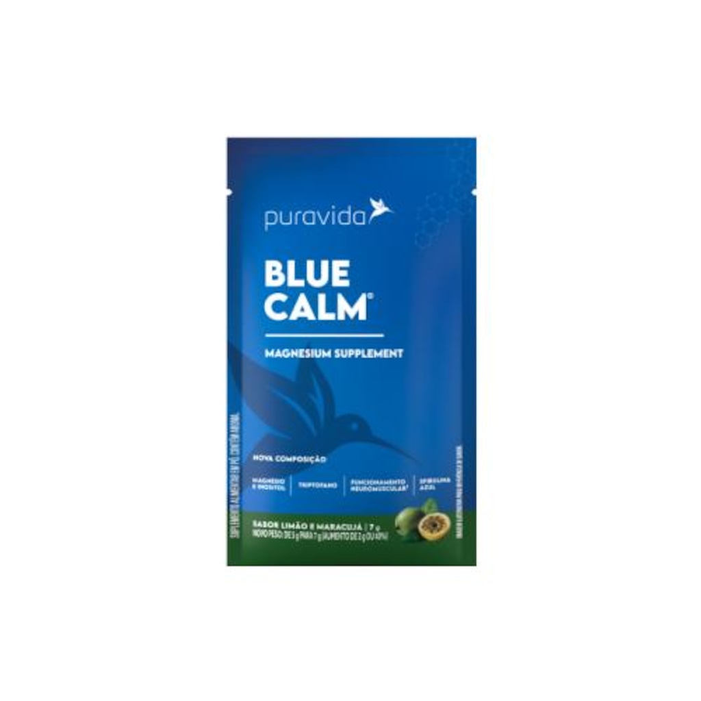 Imagem 1 do produto Blue Calm Sabor Limão e Maracujá (1 Sachê de 7G) - Pura Vida