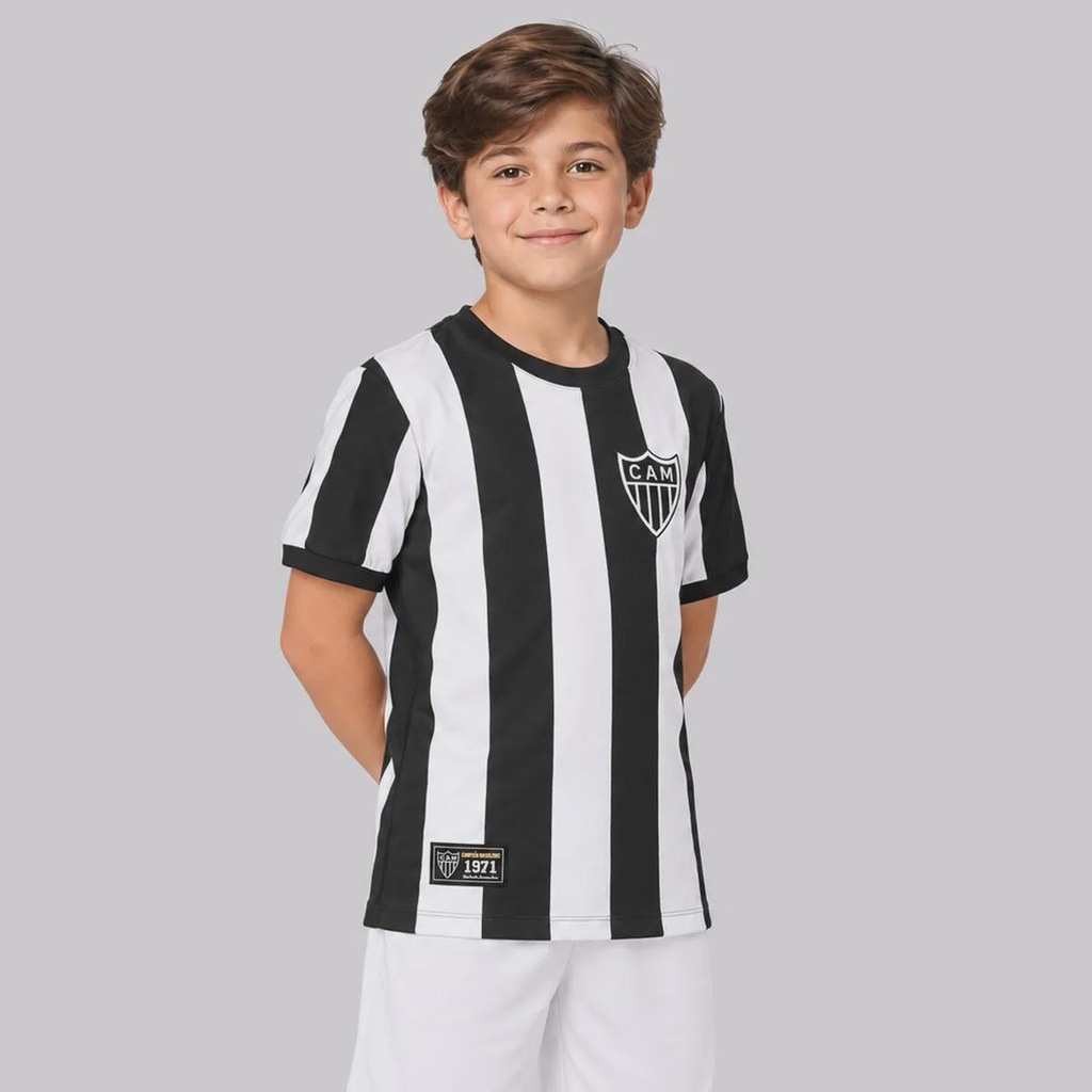 Imagem 2 do produto Camisa do Atlético Mineiro Retrô 1971 Infantil