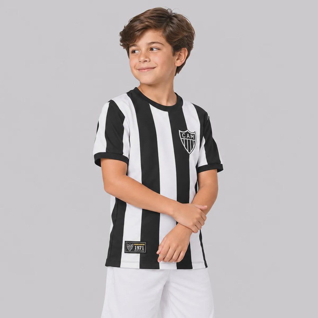 Imagem 3 do produto Camisa do Atlético Mineiro Retrô 1971 Infantil