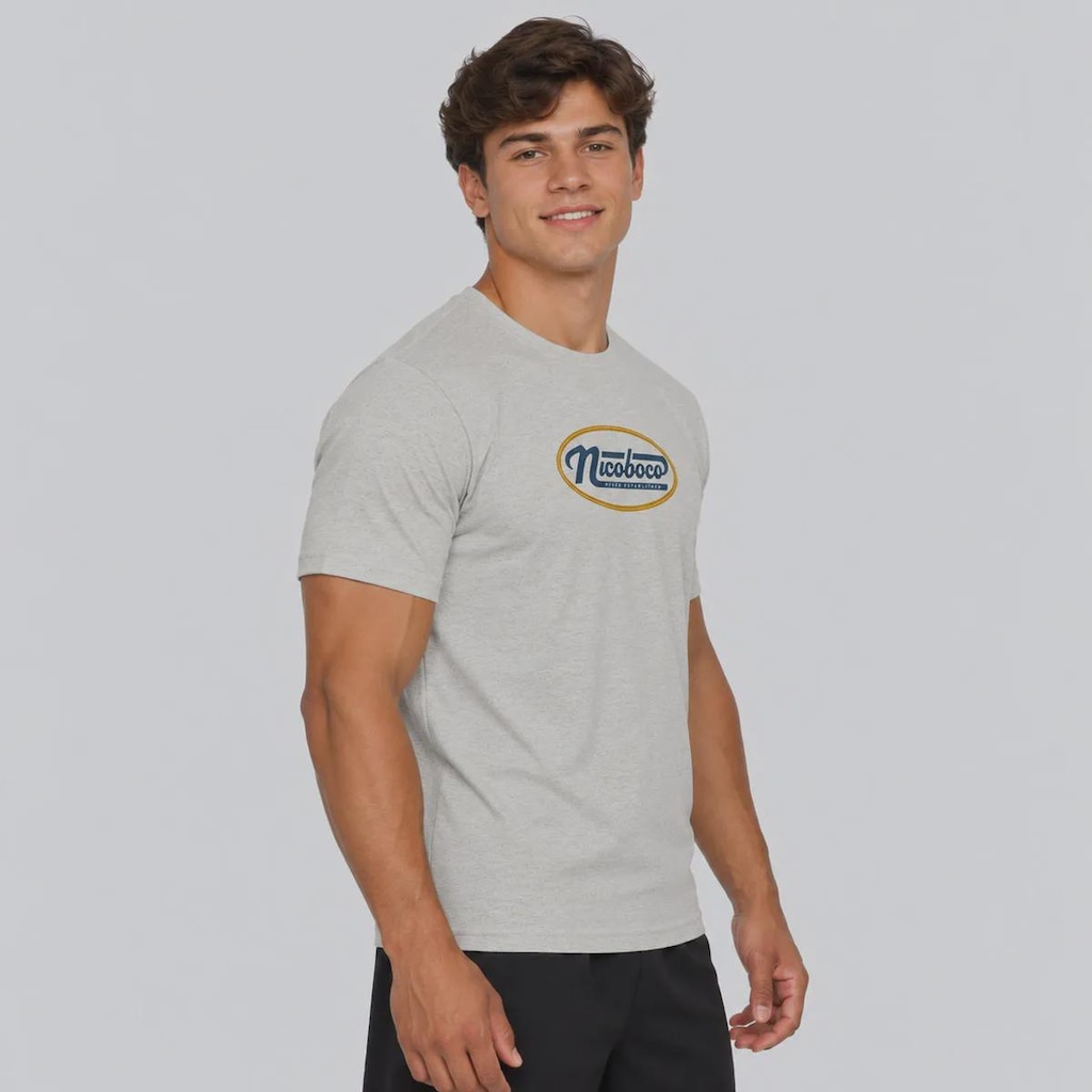 Imagem 2 do produto Camiseta Nicoboco Nautilus Cinza Masculina