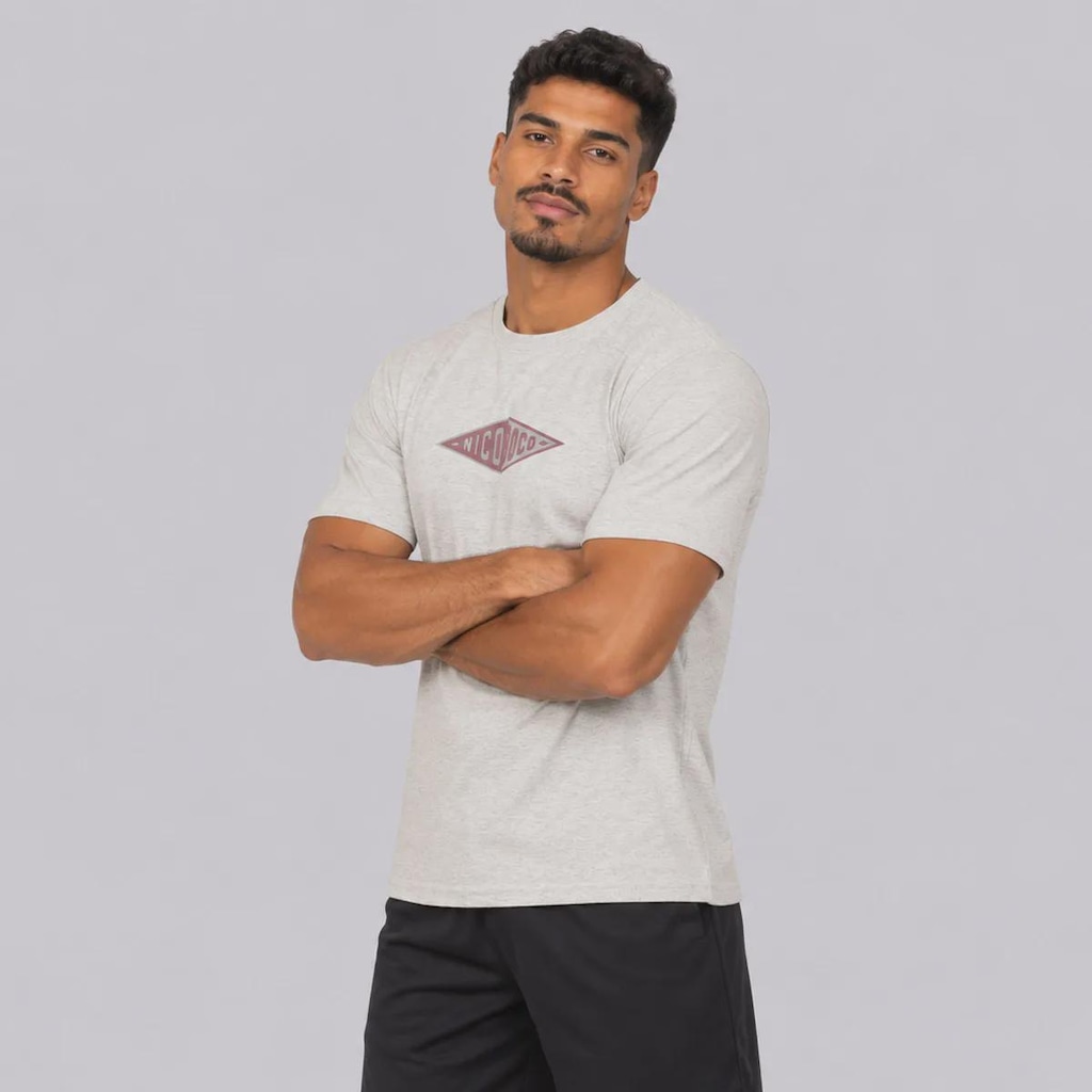 Imagem 2 do produto Camiseta Nicoboco Turbanshell Mescla Masculina