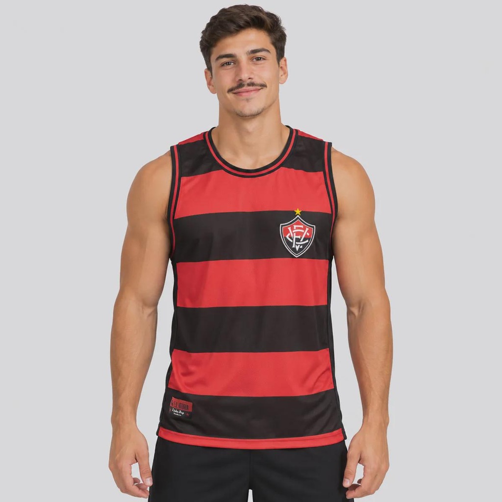 Imagem 1 do produto Camiseta Regata Vitória Home Listrada Masculina