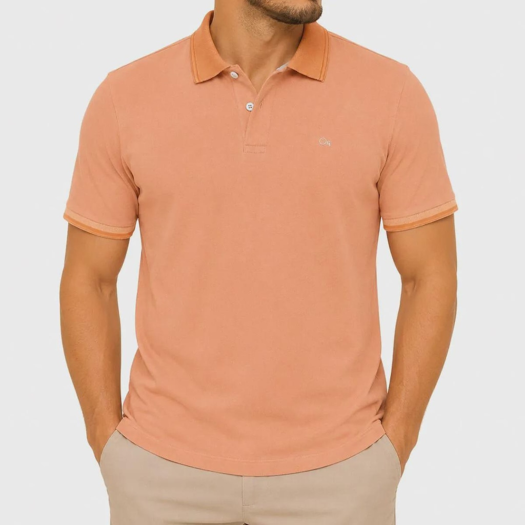 Imagem 1 do produto Camisa Polo Slim Manga Curta Ogochi Masculina