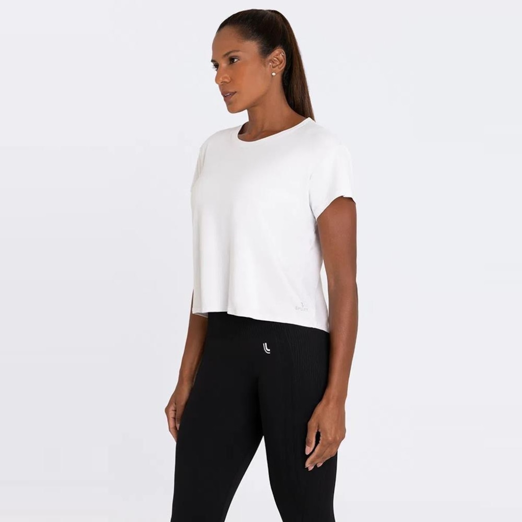 Imagem 2 do produto Camiseta Feminina Lupo Dry Recorte Manga Curta Gola V Treino