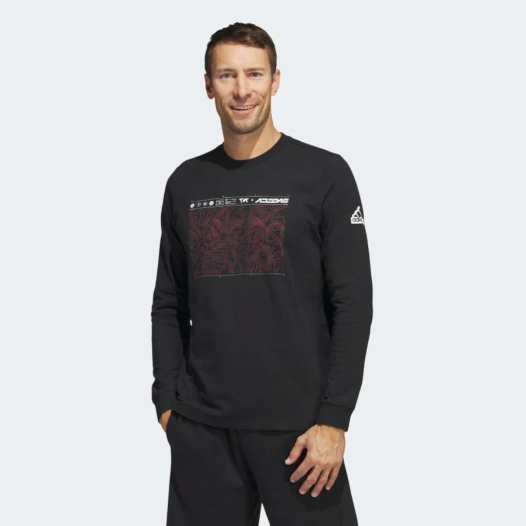 Imagem 1 do produto Camiseta Manga Longa adidas Masculino Gola Redonda Estampa