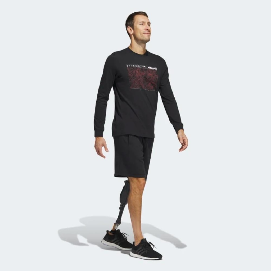 Imagem 2 do produto Camiseta Manga Longa adidas Masculino Gola Redonda Estampa