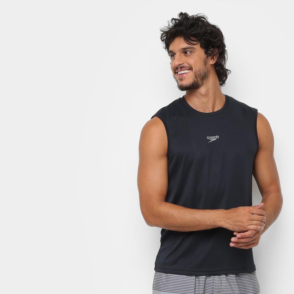 Imagem 1 do produto Camiseta Regata Speedo Masculina Dry Fit Interlock Esportiva