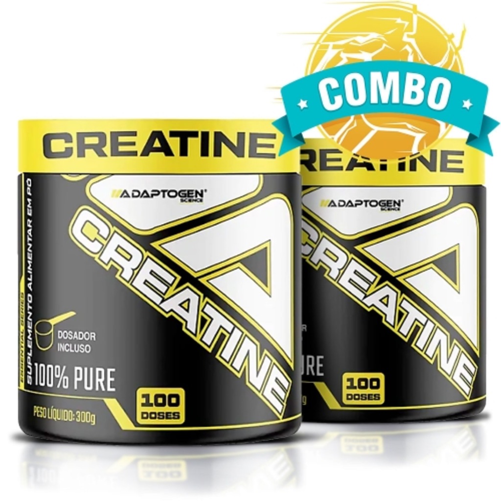 Imagem 1 do produto Combo 2unid Creatina Platinum Series 100% Pure (300g) - Adaptogen Science