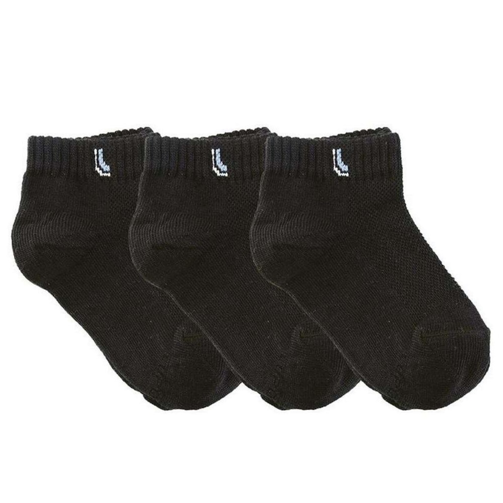 Imagem 1 do produto Kit 3 Pares Meias Lupo Infantil Algodão Sport Conforto
