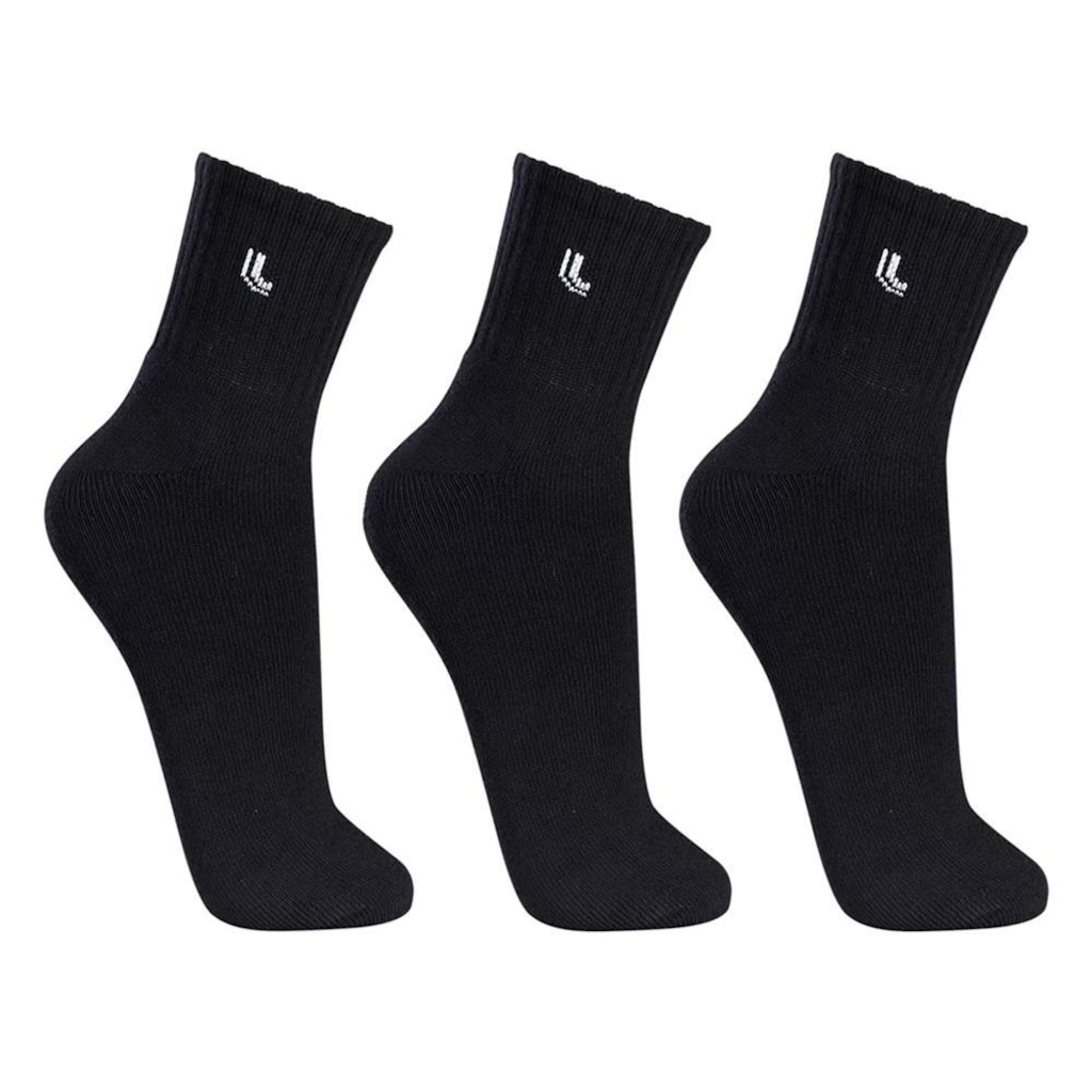 Imagem 1 do produto Kit 03 Pares Meia Cano Médio Masculino Lupo Sport Macia