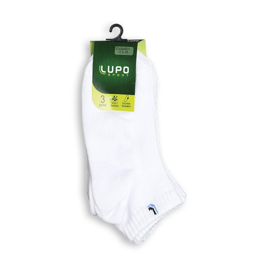 Imagem 3 do produto Kit 3 Pares Meia Curta Cano Curto Lupo Algodão Sport