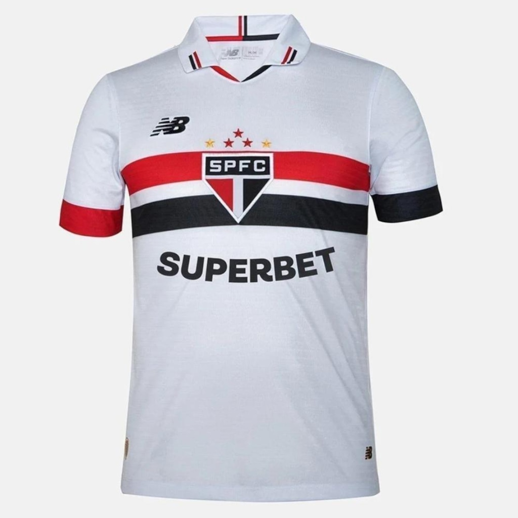 Imagem 1 do produto Camisa do São Paulo I com Patrocínio 2024/25 Torcedor New Balance Masculina