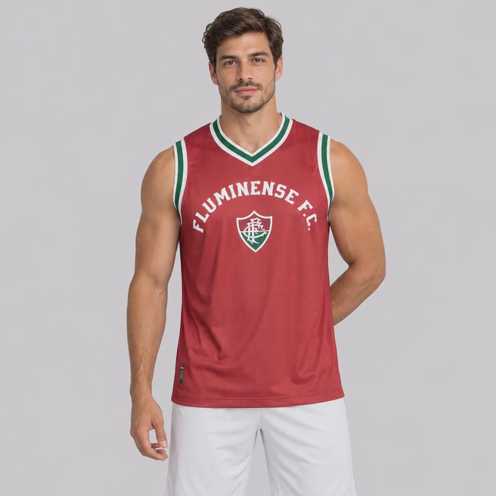 Imagem 1 do produto Camiseta Regata Fluminense Escudo Bordô Masculina