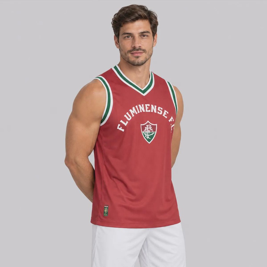 Imagem 2 do produto Camiseta Regata Fluminense Escudo Bordô Masculina