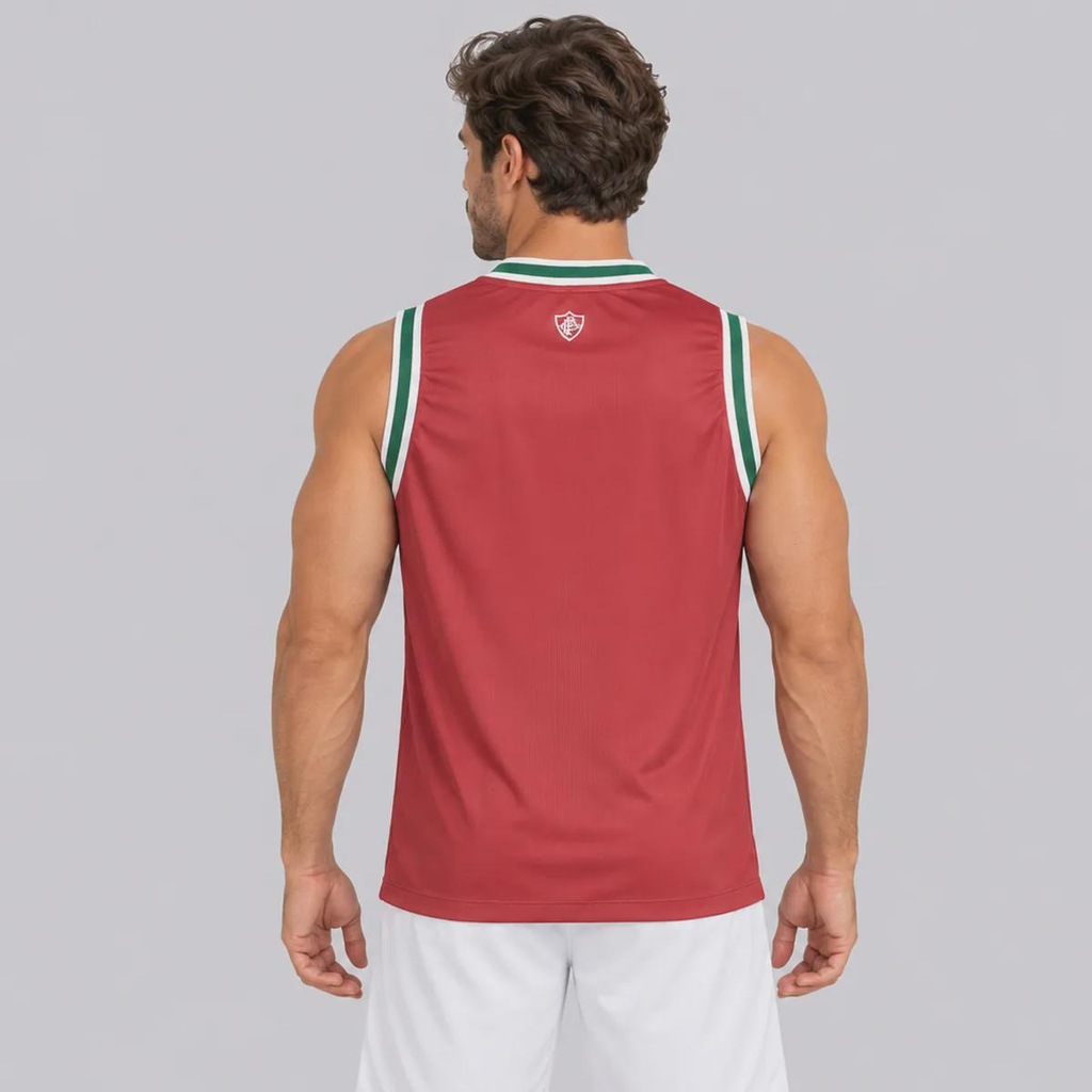 Imagem 4 do produto Camiseta Regata Fluminense Escudo Bordô Masculina
