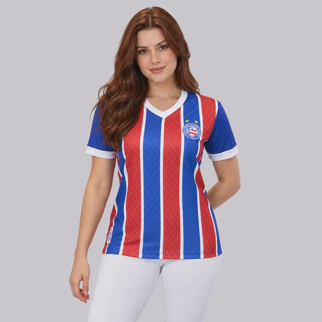 Imagem 1 do produto Camisa do Bahia Tricolor 2026 Listrada Feminina