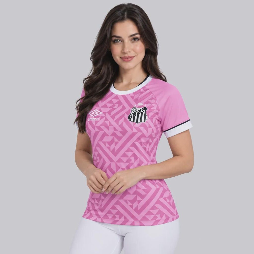 Imagem 3 do produto Camisa do Santos Outubro Rosa 26/27 Umbro Feminina