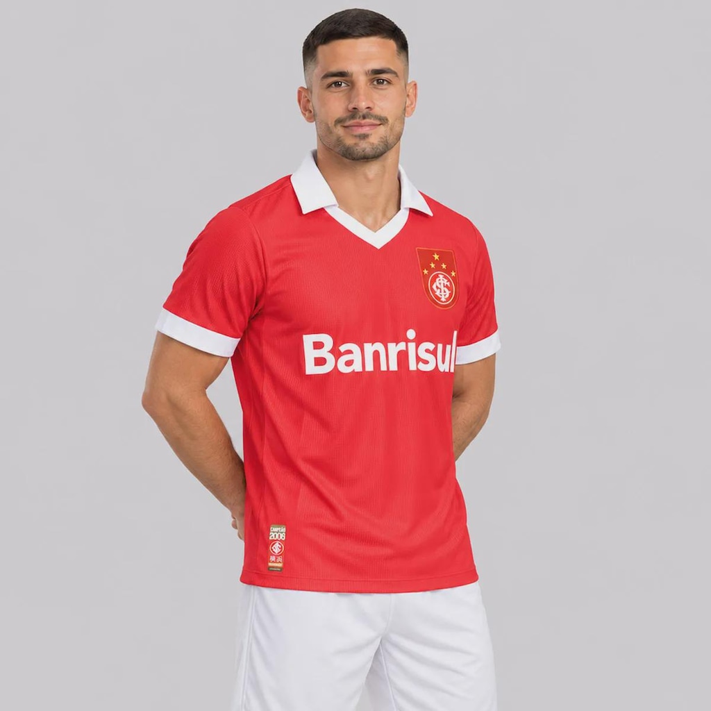 Imagem 2 do produto Camisa do Internacional Retrô Mundial 2006 Banrisul Masculina