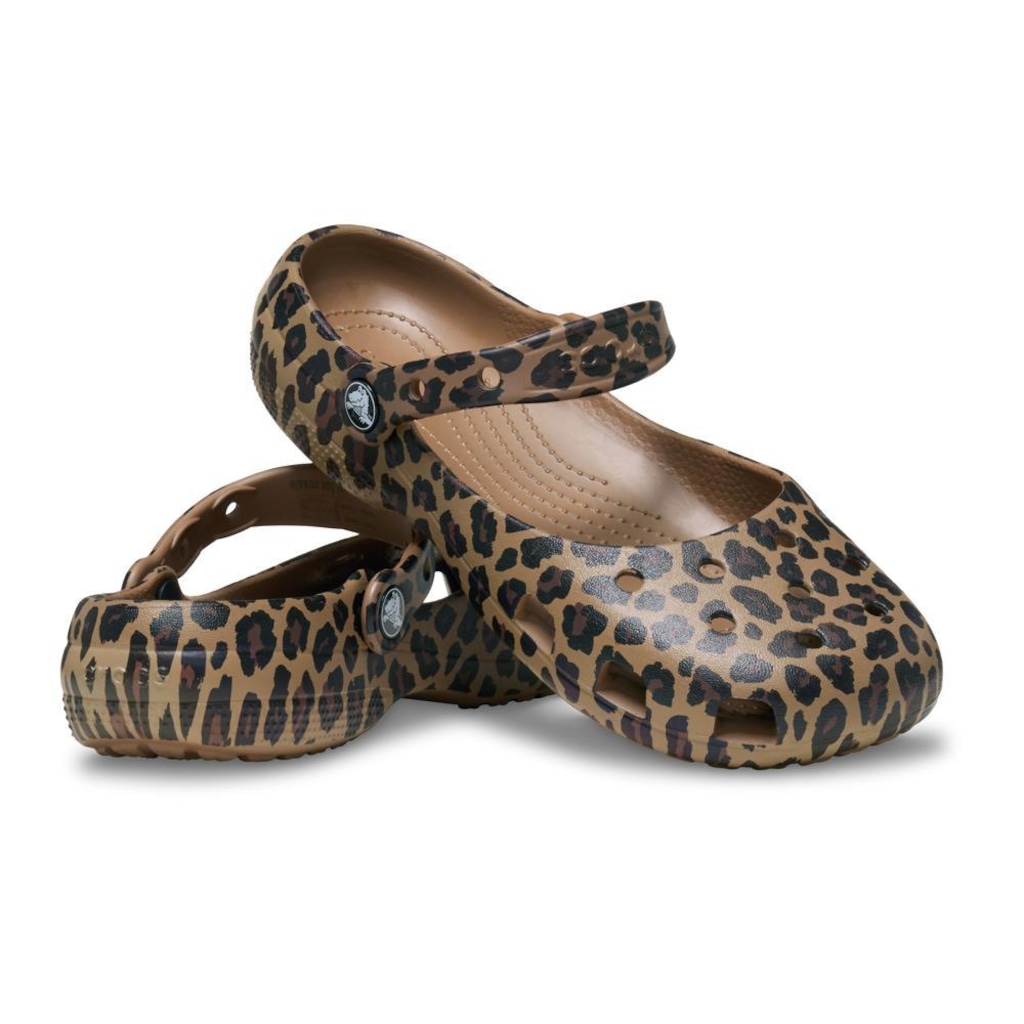 Imagem 4 do produto Sandália Crocs Classic Animal Ballet Sepia/Leopard - Feminino